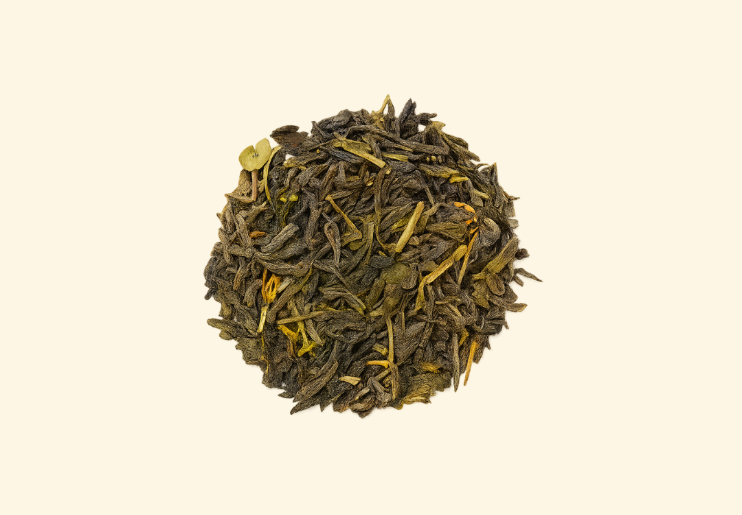 Green tea leaves representing L-Theanine in Wellpark MOVE+