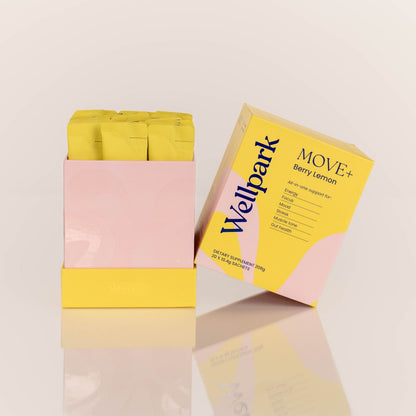 Wellpark MOVE+ Berry Lemon box with lid off  